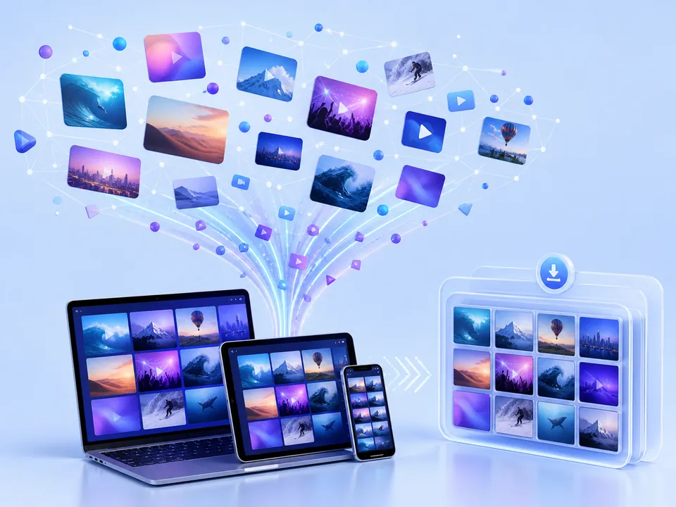 Social Video Saver app download workflow across desktop and mobile